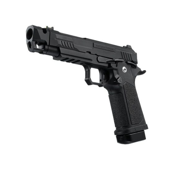 Arcturus Vanguard Hi-Capa 4.3 GBB Green Gas Airsoft Pistol w/Optics Ready Slide & Compensator - Black