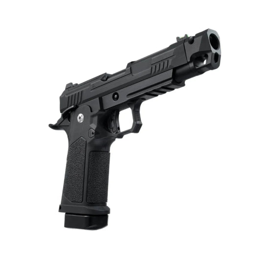 Arcturus Vanguard Hi-Capa 4.3 GBB Green Gas Airsoft Pistol w/Optics Ready Slide & Compensator - Black