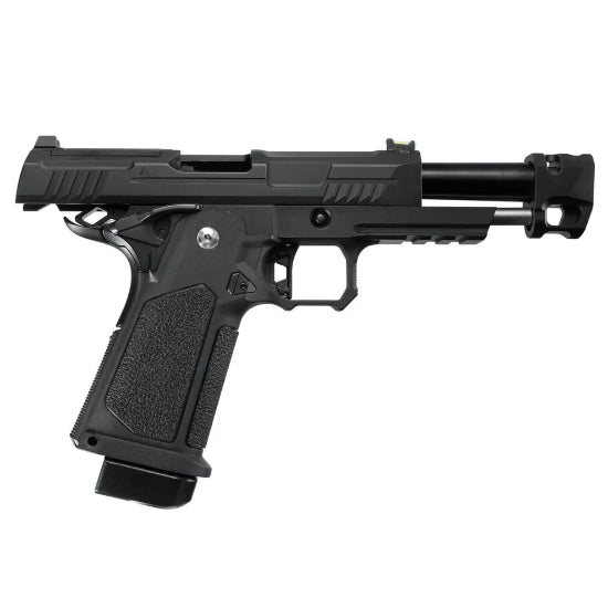 Arcturus Vanguard Hi-Capa 4.3 GBB Green Gas Airsoft Pistol w/Optics Ready Slide & Compensator - Black