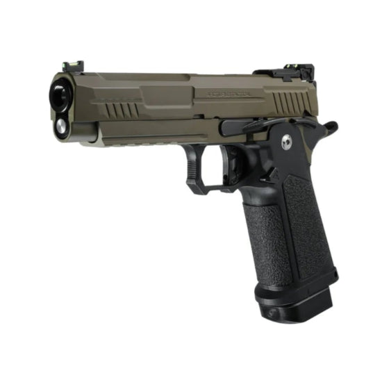 Arcturus Vanguard Hi-Capa 5 GBB Green Gas Airsoft Pistol - Tan/Black