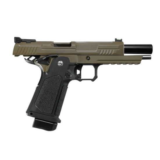 Arcturus Vanguard Hi-Capa 5 GBB Green Gas Airsoft Pistol - Tan/Black