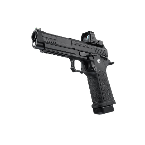 Arcturus Vanguard Hi-Capa 5 GBB Green Gas Airsoft Pistol w/Optics Ready Slide & ARS-1 Red Dot Combo Black