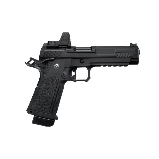 Arcturus Vanguard Hi-Capa 5 GBB Green Gas Airsoft Pistol w/Optics Ready Slide & ARS-1 Red Dot Combo Black