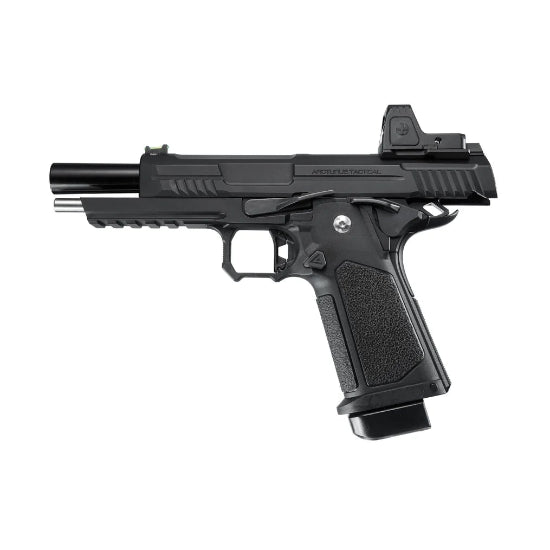 Arcturus Vanguard Hi-Capa 5 GBB Green Gas Airsoft Pistol w/Optics Ready Slide & ARS-1 Red Dot Combo Black