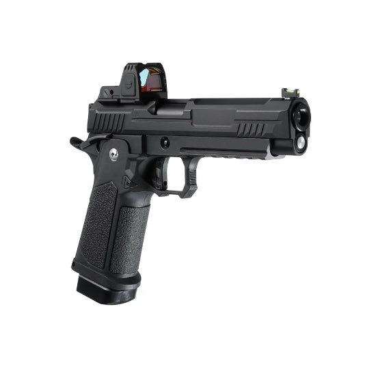 Arcturus Vanguard Hi-Capa 5 GBB Green Gas Airsoft Pistol w/Optics Ready Slide & ARS-1 Red Dot Combo Black