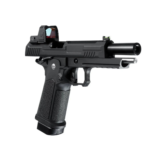Arcturus Vanguard Hi-Capa 5 GBB Green Gas Airsoft Pistol w/Optics Ready Slide & ARS-1 Red Dot Combo Black