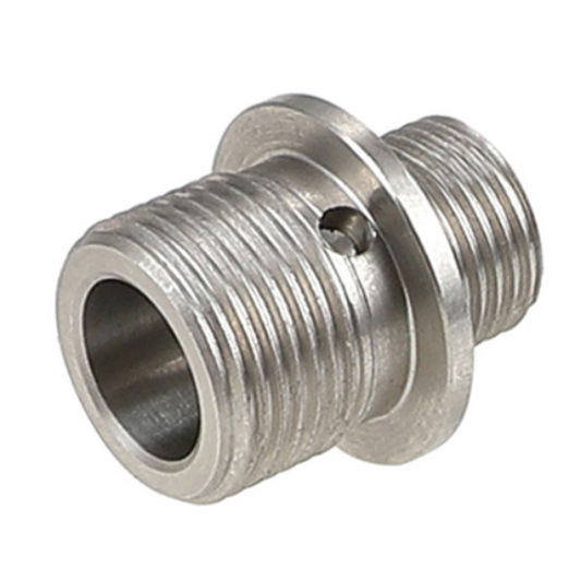 Atlas Custom Works Airsoft 11mm CW to 14mm CCW Barrel Adapter - Stainless