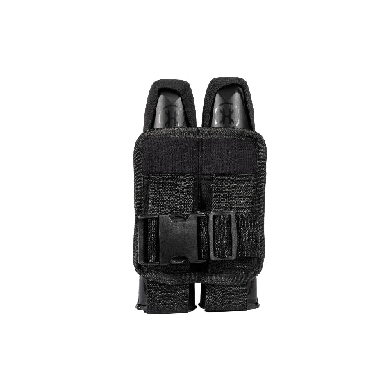 BSX 2 Pod Paintball Pouch with Belt - Black