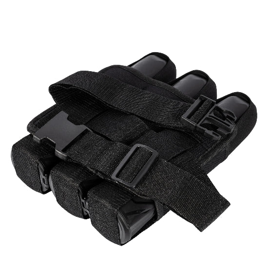 BSX 3 Pod Paintball Pouch with Belt - Black