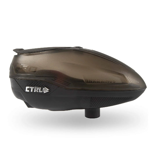 Bunkerkings CTRL 220 Paintball Loader DUST SMOKE BLACK SIDE VIEW