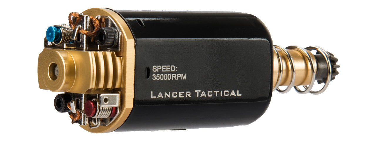 Lancer Tactical Airsoft AEG Long Type Super High Torque Motor Version 2 (35,000 RPM) - Black/Gold (GG10-08)