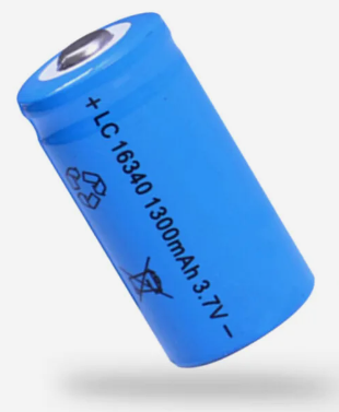 CR123A 1300mAh 3.7v Lithium Rechargeable Battery (Single)