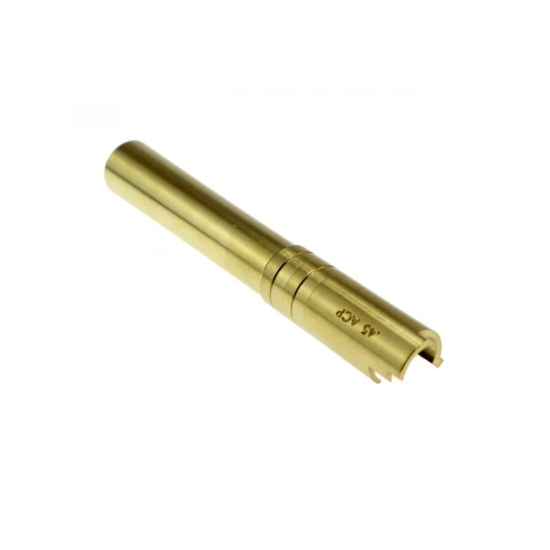 CowCow Hi-Capa 5.1 OB1 Gas Blowback Airsoft Pistol Threaded Outer Barrel (.45 ACP) - Stainless Gold