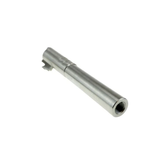 CowCow Hi-Capa 5.1 OB1 Gas Blowback Airsoft Pistol Threaded Outer Barrel (.45 ACP) - Stainless Silver