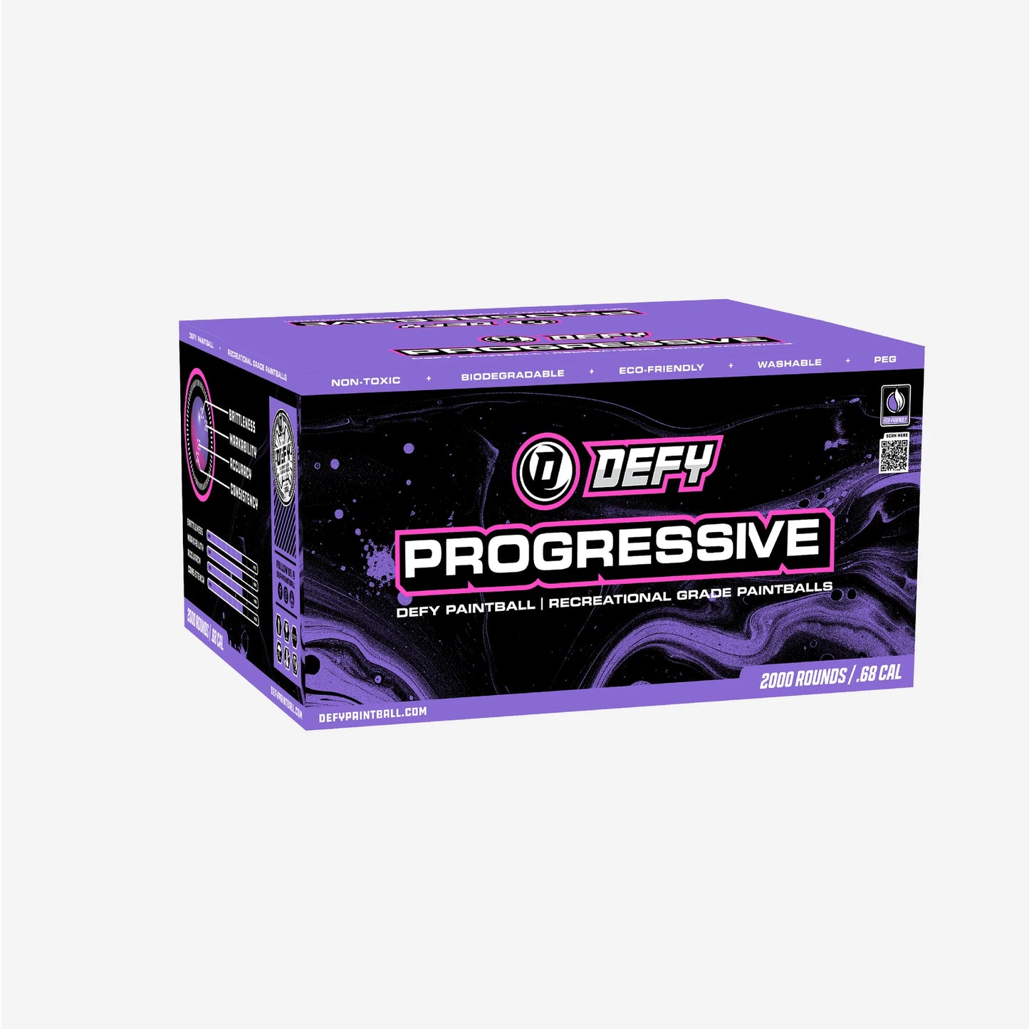 DEFY Progressive .68 Caliber Paintballs 2000 Rounds