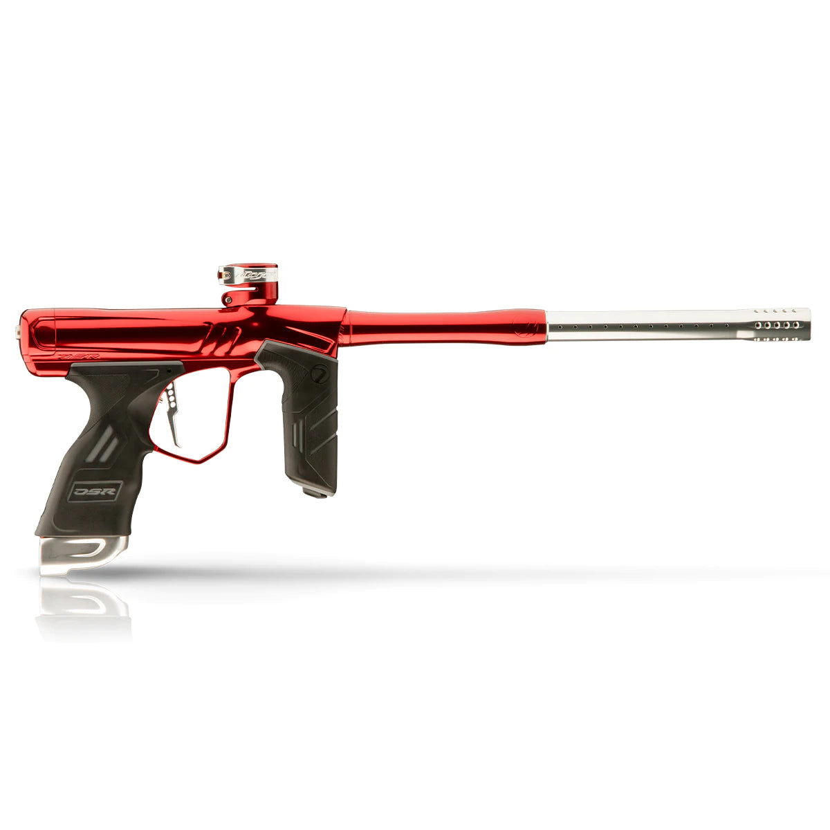 Dye DSR+ Paintball Gun - Lava Red/Silver Polished