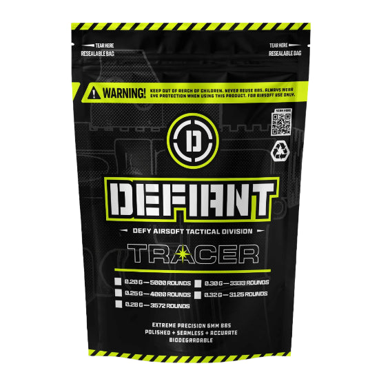 Defy Defiant Airsoft 6mm Tracer BBs - Green