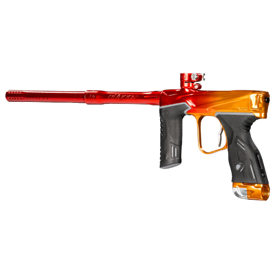 Dye MXR Paintball Gun - Sunrise Red/Orange Fade Polished