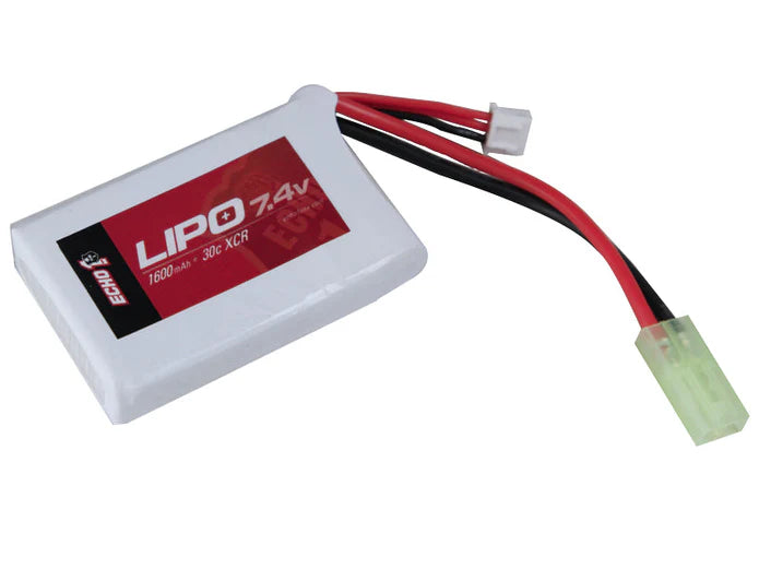 Echo1 Airsoft AEG Lipo7 7.4v 1600mAh 30C Rechargeable Battery (Deans)