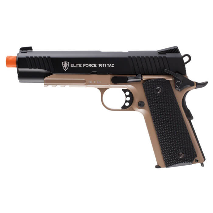 Elite Force 1911 TAC Co2 Gas Blowback Airsoft Pistol – Black/Dark Earth