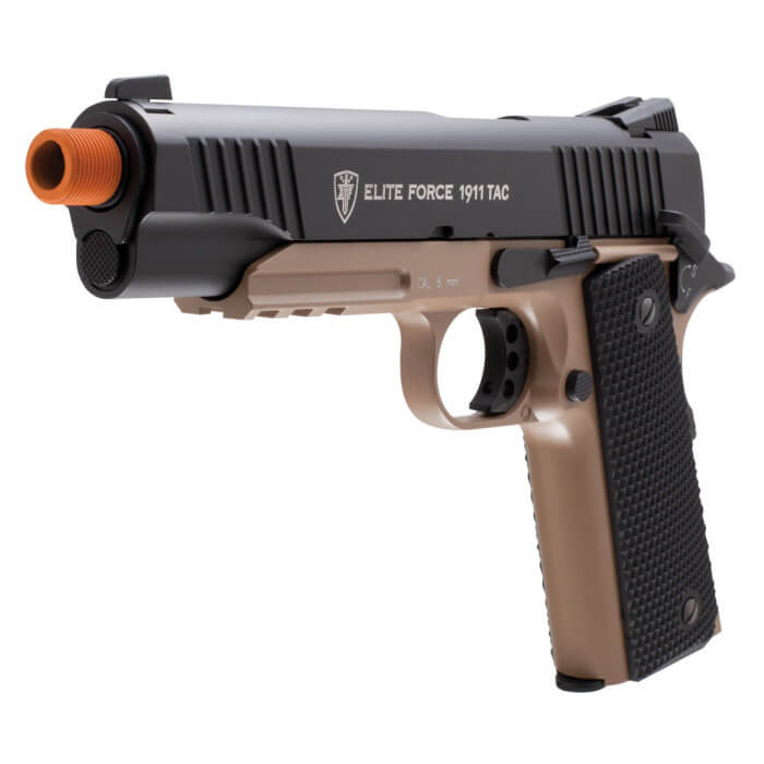 Elite Force 1911 TAC Co2 Gas Blowback Airsoft Pistol – Black/Dark Earth