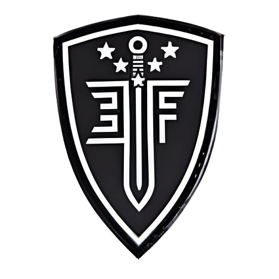 Umarex/Elite Force Shield Hook & Loop PVC Morale Patch (3" x 2") - Black (GG08-05)