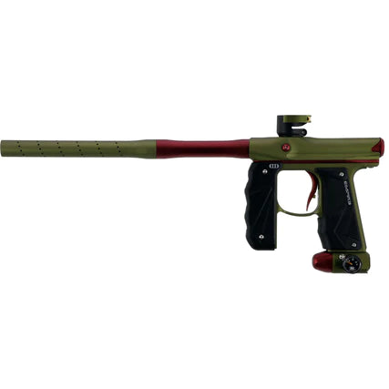 Empire MINI GS Paintball Gun w/2 Piece Barrel Kit - Dust Olive/Burgundy