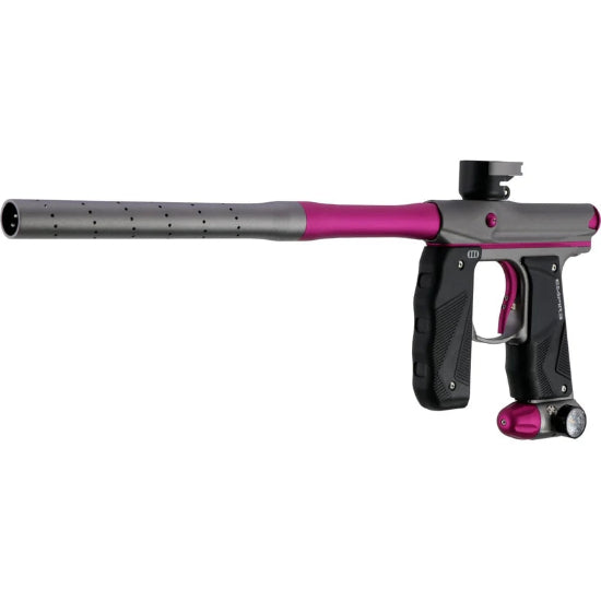 Empire MINI GS Paintball Gun w/2 Piece Barrel Kit - Dust Grey/Pink