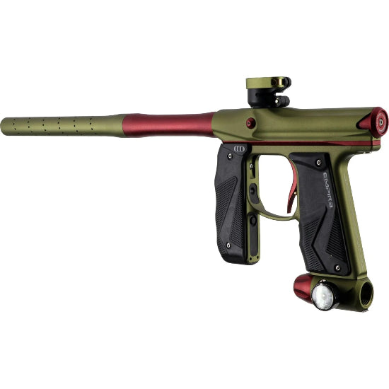 Empire MINI GS Paintball Gun w/2 Piece Barrel Kit - Dust Olive/Red