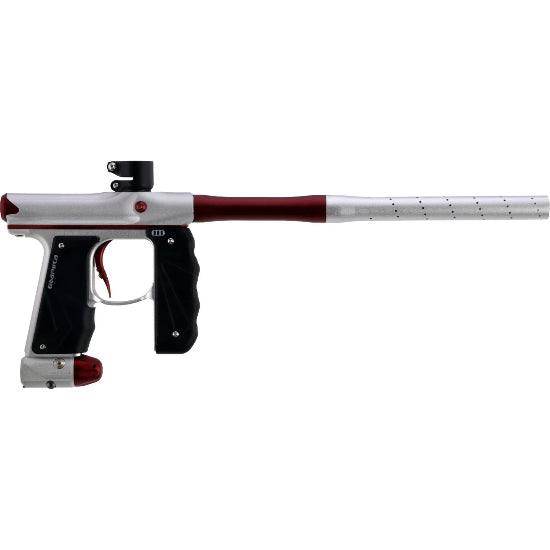 Empire MINI GS Paintball Gun w/2 Piece Barrel Kit - Dust Silver/Red