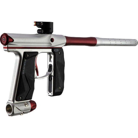 Empire MINI GS Paintball Gun w/2 Piece Barrel Kit - Dust Silver/Red