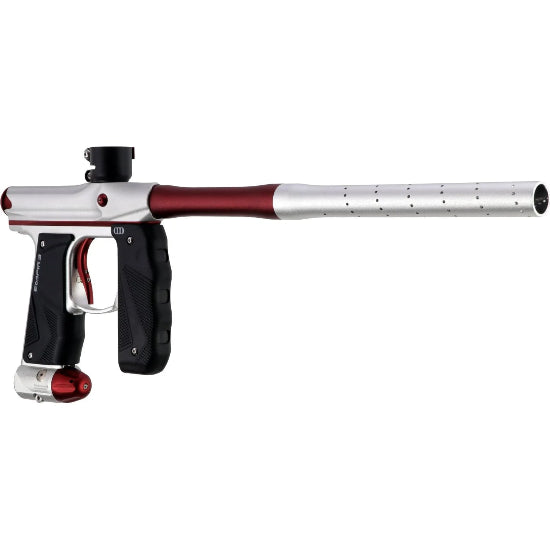 Empire MINI GS Paintball Gun w/2 Piece Barrel Kit - Dust Silver/Red