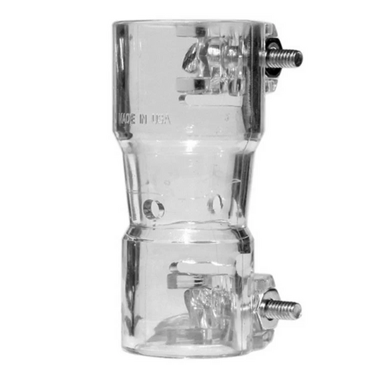 GXG Vertical / Straight Paintball Hopper Loader Elbow Adapter (7/8" to 1") - Clear