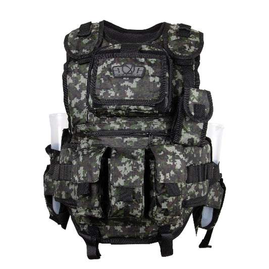 GXG Deluxe Tactical Vest Paintball Harness - Digi Green