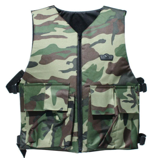GXG Reversible Padded Chest Protector w/Pockets - Black/Woodland