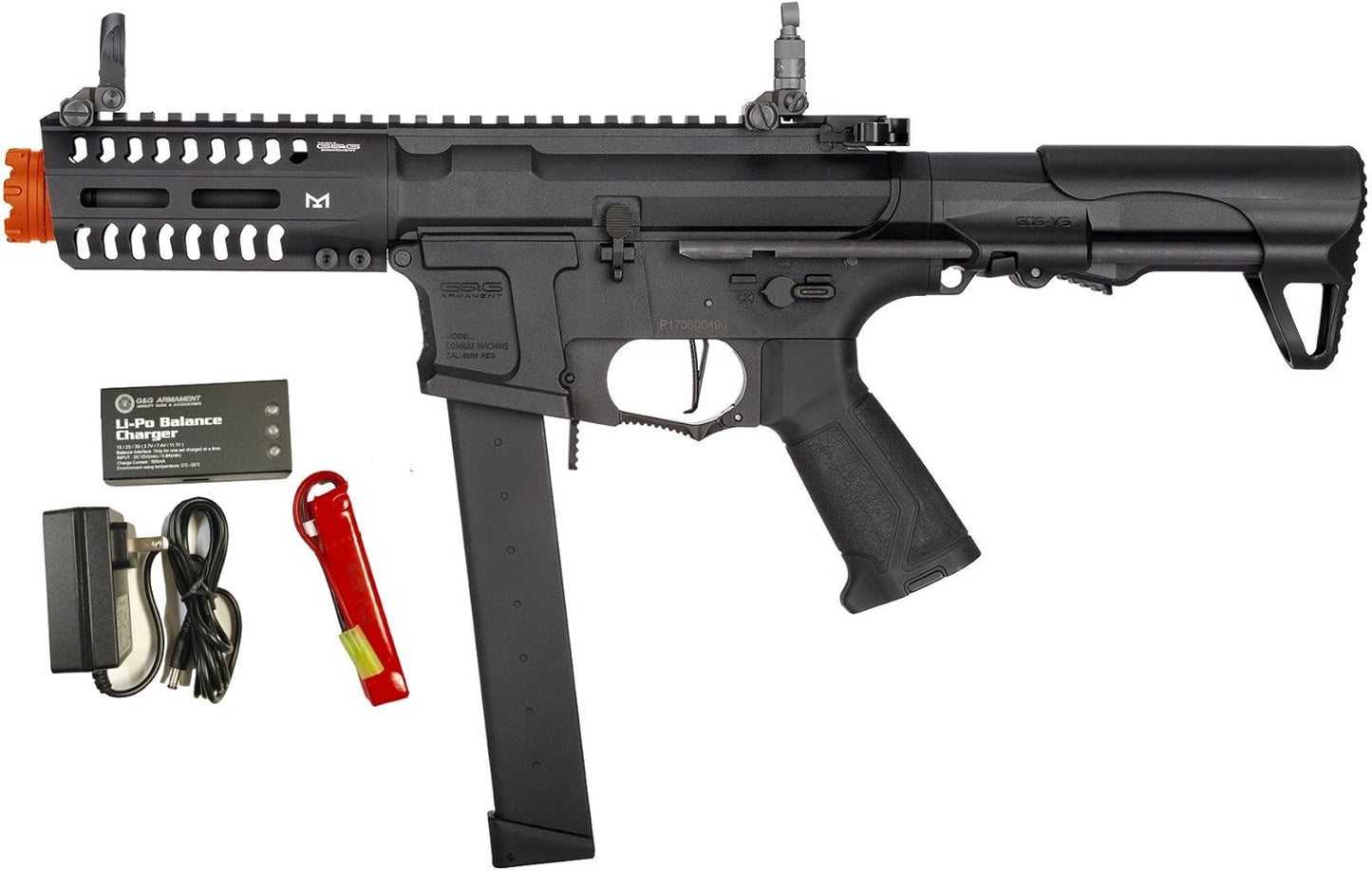 G&G Armament ARP9 CQB AEG Airsoft Rifle Combo (Battery/Charger included) - Black