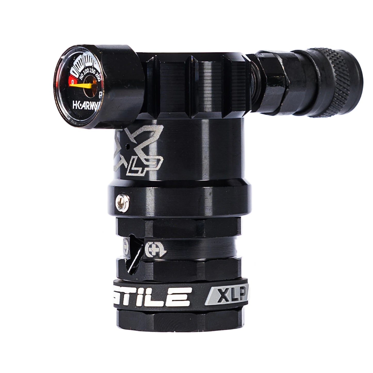 HK Army Hostile Airsoft XLP HPA Adjustable Tank Regulator (Side Port Quick-Disconnect)