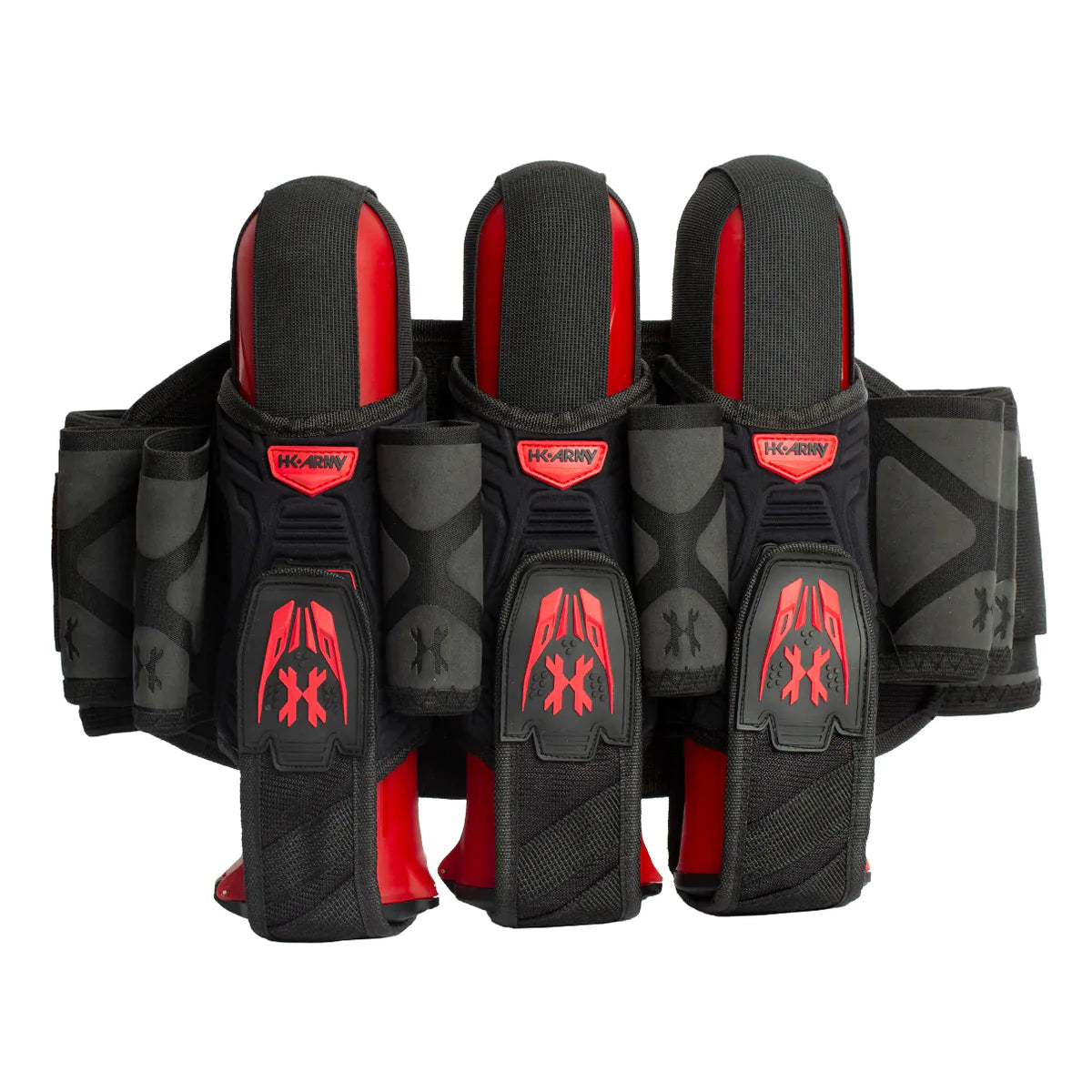 HK Army Magtek Paintball Pod Harness - Black/Red 3+2