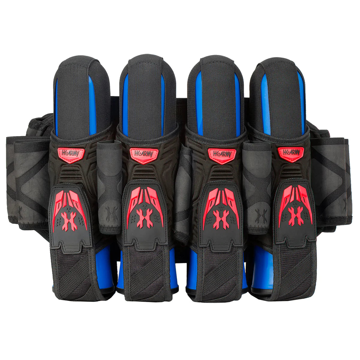 HK Army Magtek Paintball Pod Harness - Black/Red 4+3