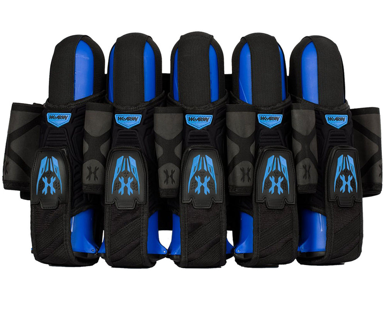 HK Army Magtek Paintball Pod Harness - Black/Blue 5+4