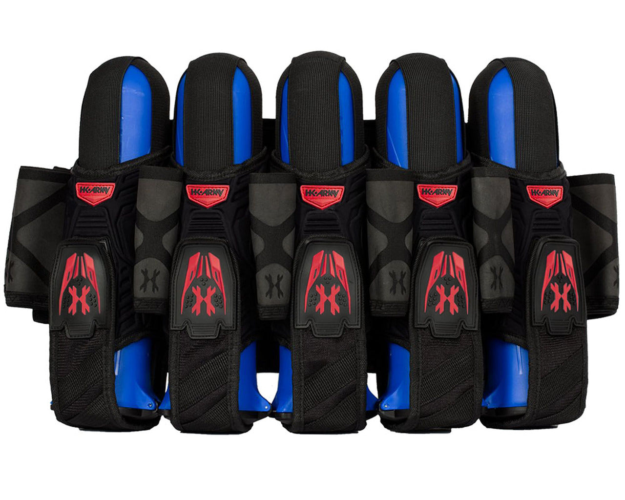 HK Army Magtek Paintball Pod Harness - Black/Red 5+4