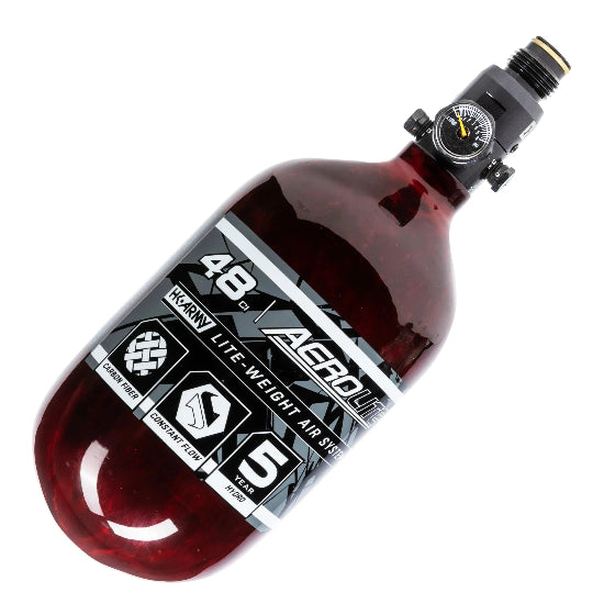 HK Army Aerolite 48ci 4500psi Compressed Air Tank w/Standard Regulator - Red