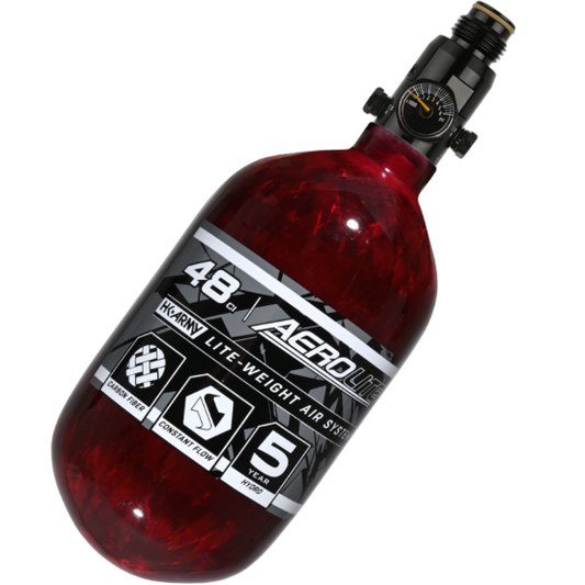HK Army Aerolite 48ci 4500psi Compressed Air Tank w/Standard Regulator - Red