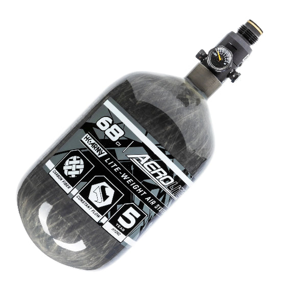 HK Army Aerolite 68ci 4500psi Compressed Air Tank w/Standard Regulator - Smoke