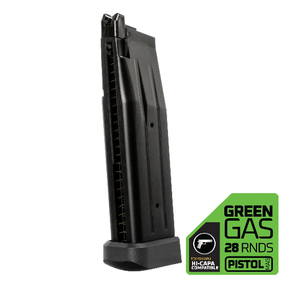 HK Army Hostile AWS TM Hi-Capa Green Gas 28 Round Magazine Black
