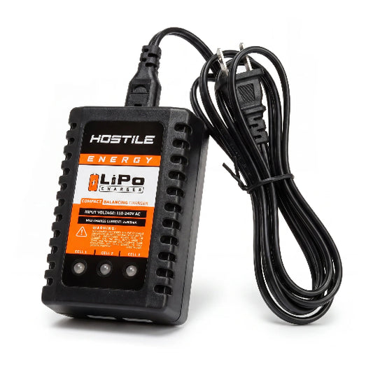 HK Army Hostile ENERGY Compact LiPo Airsoft Battery Balance Charger 2-3 Cell / 8V-12.6V