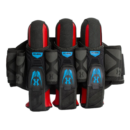 HK Army Magtek Paintball Pod Harness - Black/Blue 3+2+4