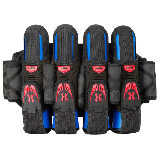 HK Army Magtek Paintball Pod Harness - Black/Red 4+3+4