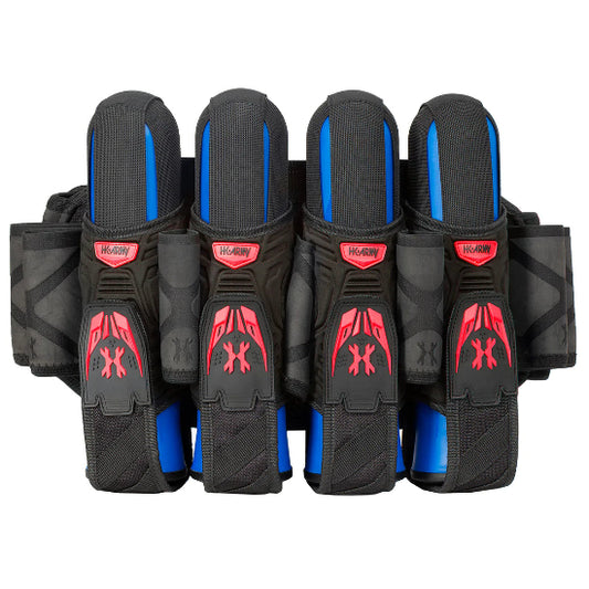 HK Army Magtek Paintball Pod Harness - Black/Red 4+3+4