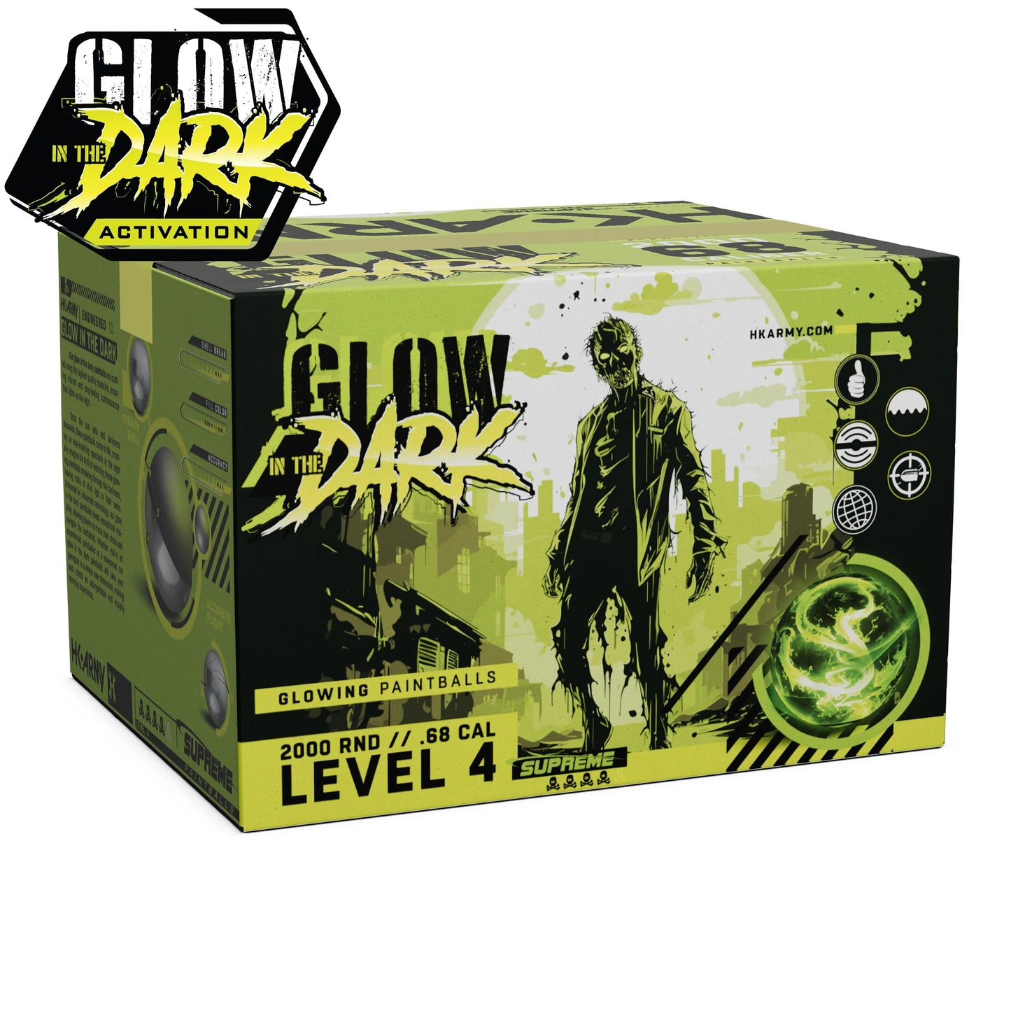 HK Army Supreme (Glow in the Dark) Paintballs 2000 Rounds